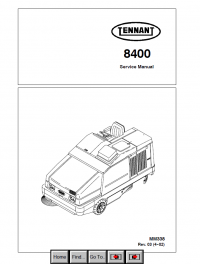 repair manual Tennant 8400 machine PDF Service Manual