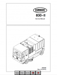 repair manual Tennant 830-II Sweeper Service Manual PDF