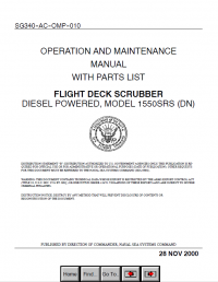 repair manual Tennant 1550SRS (DN) Scrubber PDF Operation & Maintenance Manual