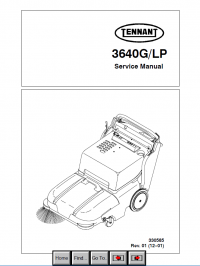 repair manual Tennant 3640E/G/LP Sweeper PDF Service Manual