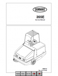 repair manual Tennant 355E Service Manual PDF