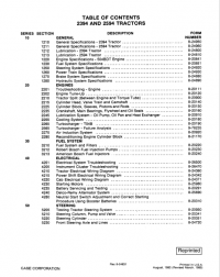 repair manual Case Tractors 2394 and 2594 PDF Service Manual