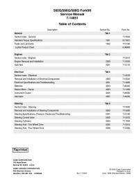 repair manual Case Forklifts 585G/586G/588G PDF Service Manual