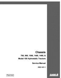 repair manual CASE Tractors 766/966/1066/1468 & 100 Hydrostatic Tractors PDF Manual
