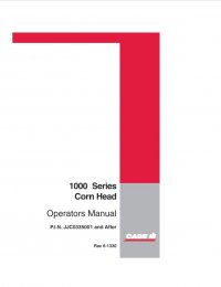 repair manual Case Corn Head 1000 Series Operators Manual PDF