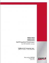 repair manual Case WD1903 WD2303 Self-Propelled Windrower Service Manual PDF
