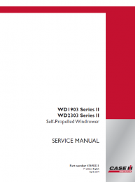 repair manual Case WD1903, WD2303 Series II Self-Propelled Windrower Service Manual PDF