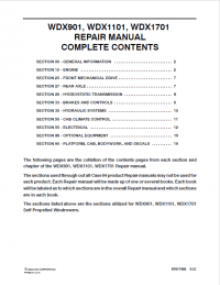 repair manual Case Windrowers WDX901, WDX1101, WDX1701 Repair Manual PDF