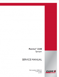 repair manual Case Patriot 2240 Sprayer Service Manual PDF