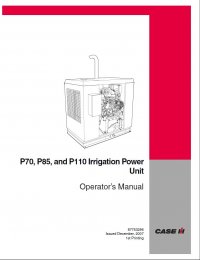 repair manual Case P70, P85, and P110 Irrigation Power Unit Operator’s Manual PDF