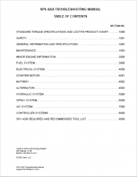 repair manual Case SPX 4260 Sprayer Troubleshooting Manual PDF