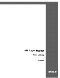 spare parts catalog Case 625 Auger Header Parts Catalog PDF
