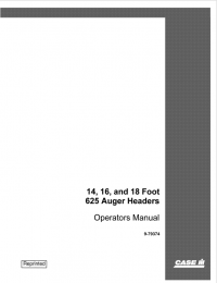 repair manual Case 14,16,18 Foot 625 Auger Header Operators Manual PDF