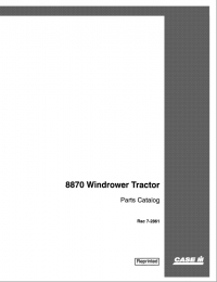 spare parts catalog Case 8870 Windrower Tractor Parts Catalog PDF