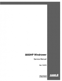 repair manual Case 8850HP Windrower Service Manual PDF