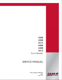 repair manual Case 4206,4208,4212,4406,4408,4412 Corn Header Service Manual PDF