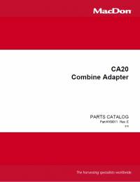 spare parts catalog Macdon CA20 Combine Adapter Parts Catalog PDF
