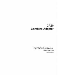 repair manual Macdon CA20 Combine Adapter Operators Manual PDF