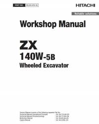 repair manual Hitachi Wheeled Excavator ZX140W-5B Workshop Manual PDF