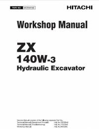 repair manual Hitachi Wheeled Excavator Zaxis 140W-3 Workshop Manual PDF