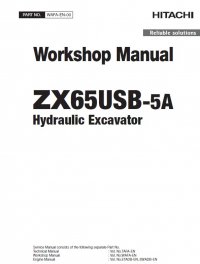 repair manual Hitachi Hydraulic Excavator ZX65USB-5A Workshop Manual PDF