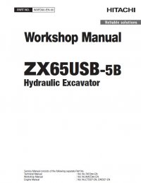 repair manual Hitachi Hydraulic Excavator ZX65USB-5B Workshop Manual PDF