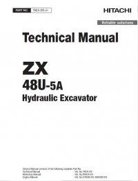 repair manual Hitachi Hydraulic Excavator ZX48U-5A Technical Manual PDF