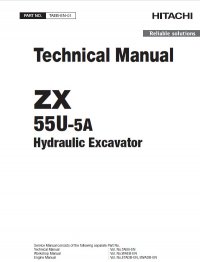 repair manual Hitachi Hydraulic Excavator ZX55U-5A Technical Manual PDF