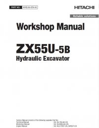 repair manual Hitachi Hydraulic Excavator ZX55U-5B Workshop Manual PDF