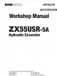 repair manual Hitachi Hydraulic Excavator ZX55USR-5A Workshop Manual PDF