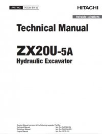 repair manual Hitachi Hydraulic Excavator ZX20U-5A Technical Manual PDF