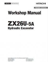 repair manual Hitachi Hydraulic Excavator ZX26U-5A Workshop Manual PDF