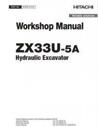 repair manual Hitachi Hydraulic Excavator ZX33U-5A Workshop Manual PDF