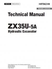 repair manual Hitachi Hydraulic Excavator ZX35U-5A Technical Manual PDF