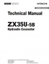repair manual Hitachi Hydraulic Excavator ZX35U-5B Technical Manual PDF