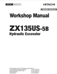 repair manual Hitachi Hydraulic Excavator ZX135US-5B Workshop Manual PDF