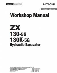 repair manual Hitachi Hydraulic Excavator ZX130-5G, ZX130K-5G Workshop Manual PDF