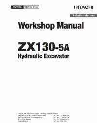 repair manual Hitachi Hydraulic Excavator ZX130-5A Workshop Manual PDF