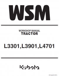 repair manual Kubota L3301, L3901, L4701 Tractors PDF Workshop Manual