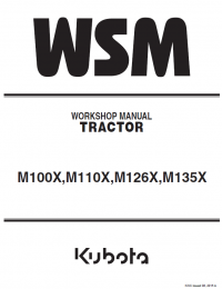 repair manual Kubota Tractors M100X, M110X, M126X, M135X PDF Manual