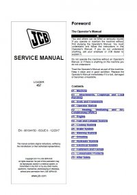 repair manual JCB Loader 457 Service Manual PDF