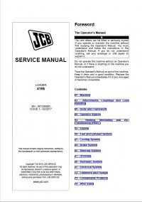 repair manual JCB Loader 419S Service Manual PDF