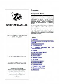 repair manual JCB Fastrac (Agricultural Tractor) 4160, 4190, 4220 Service Manual PDF
