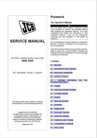 repair manual JCB Fastrac (Agricultural Tractor) 8290, 8330 Service Manual PDF