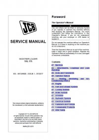 repair manual JCB Skidsteer Loader 155, 175 Service Manual PDF
