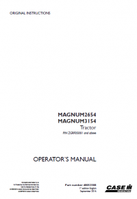 repair manual СASE Magnum 2654, 3154 PDF Operation Manual