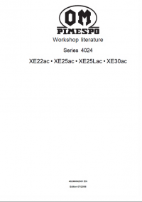 repair manual OM Pimespo Series 4024 XE22ac • XE25ac • XE25Lac • XE30ac Workshop literature PDF
