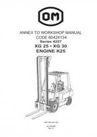 repair manual OM Pimespo Series 4257 XG 25 • XG 30 Engine K25 Workshop Manual PDF
