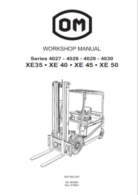 repair manual OM Pimespo Series 4027 - 4028 - 4029 - 4030, XE35 • XE 40 • XE 45 • XE 50 Workshop Manual PDF
