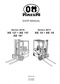 repair manual OM Pimespo Series 4016 XE 123 • XE 153 XE 183, Series 4017 XE 15 • XE 18 Shop Manual PDF